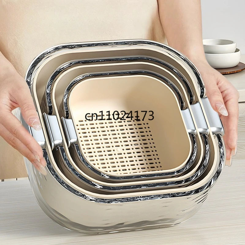 طقم سلال مطبخ مزدوجة