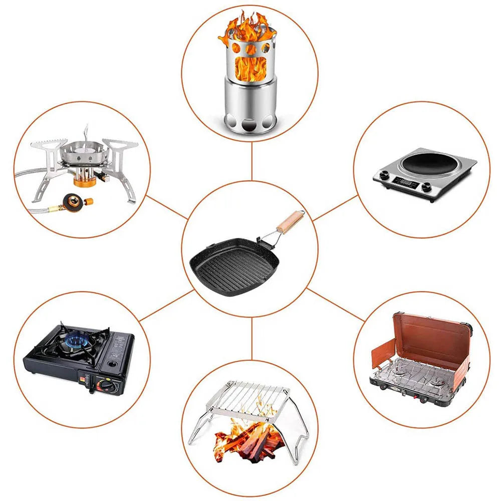 مقلاة أدوات الطهي للتخييم