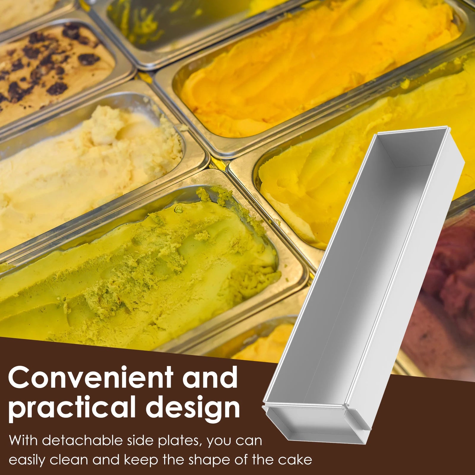 قالب كيك مستطيل غير لاصق