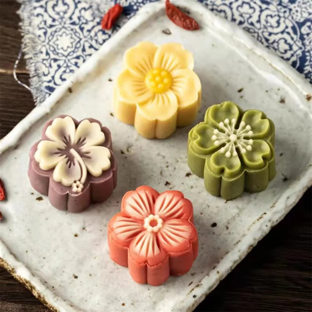 قالب كعك القمر على شكل زهرة