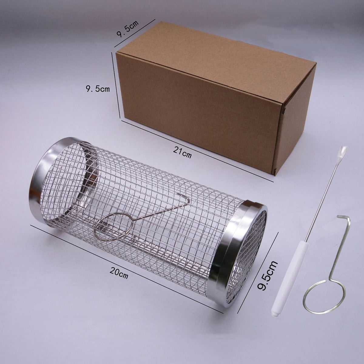 شبكة شواء أسطوانية دوّارة