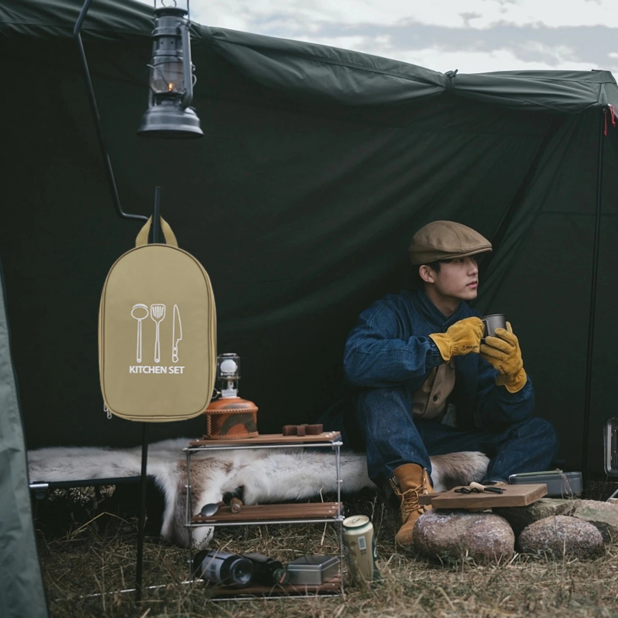 حقيبة أواني الطهي للتخييم