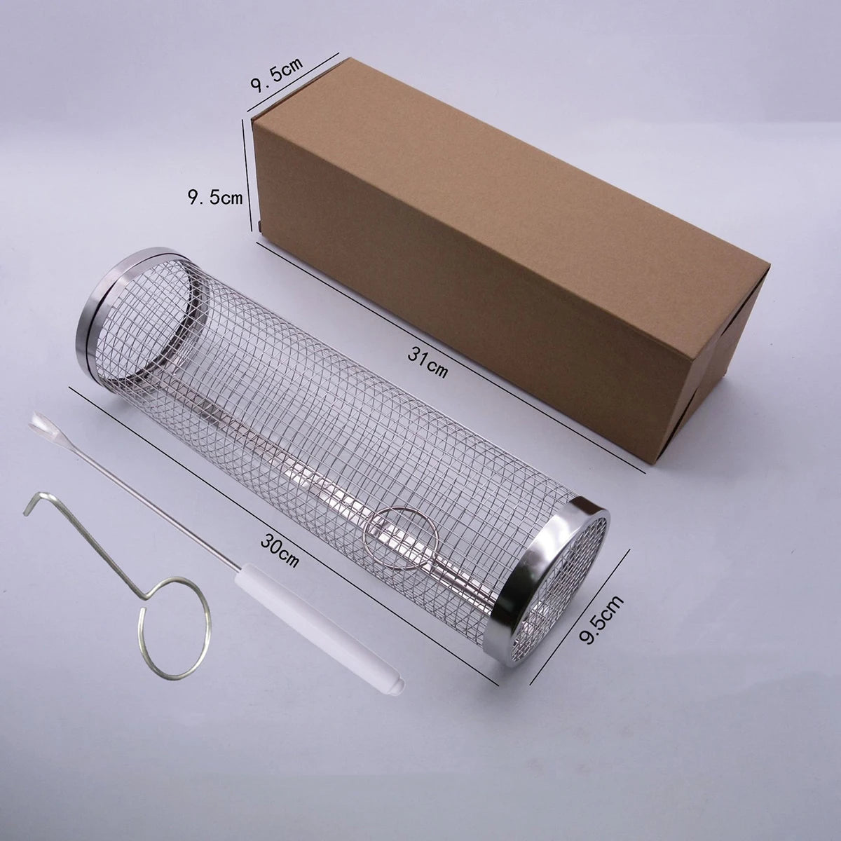 شبكة شواء أسطوانية دوّارة