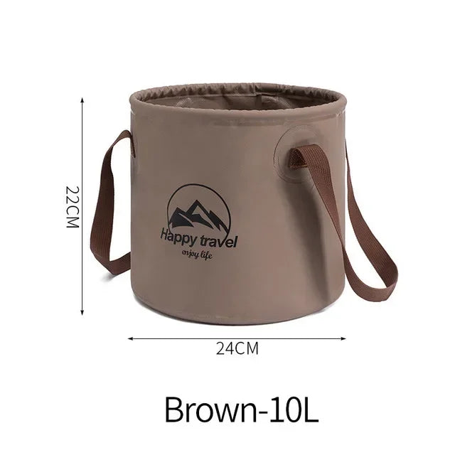 دلو ماء مكعب قابل للطي للتخييم