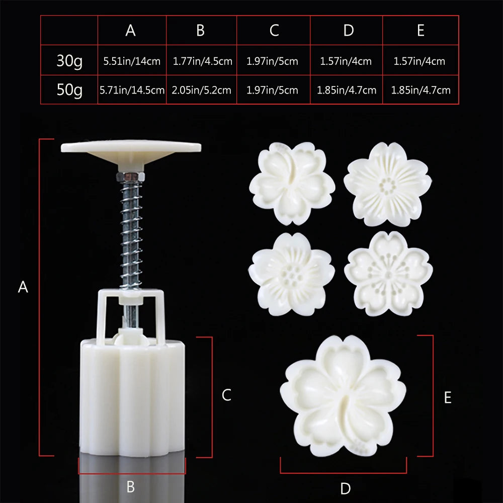 قالب كعك القمر على شكل زهرة