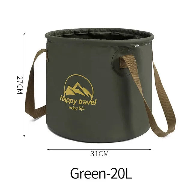 دلو ماء مكعب قابل للطي للتخييم